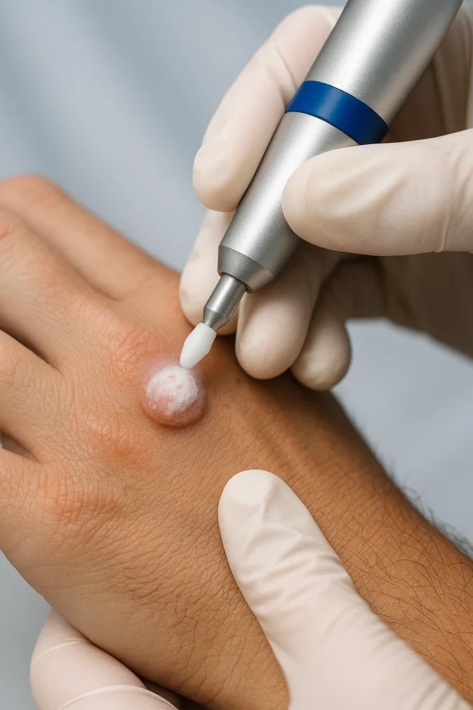 example of wart removal Greater London (Camden) using cryopen