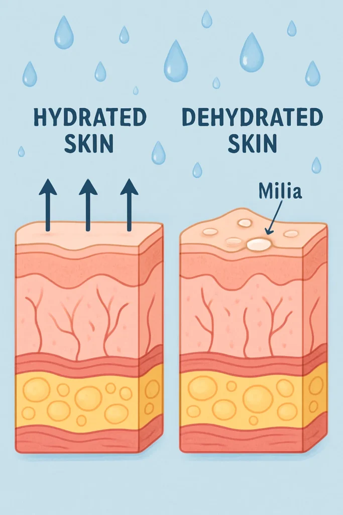 The importance of hydration and milia production Greater London (Camden)