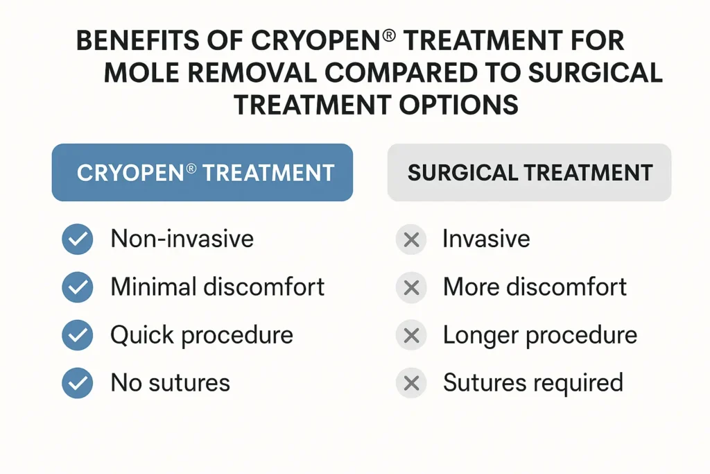 Benefits of facial mole removal Greater London (Camden) - call our team today to book a consultation